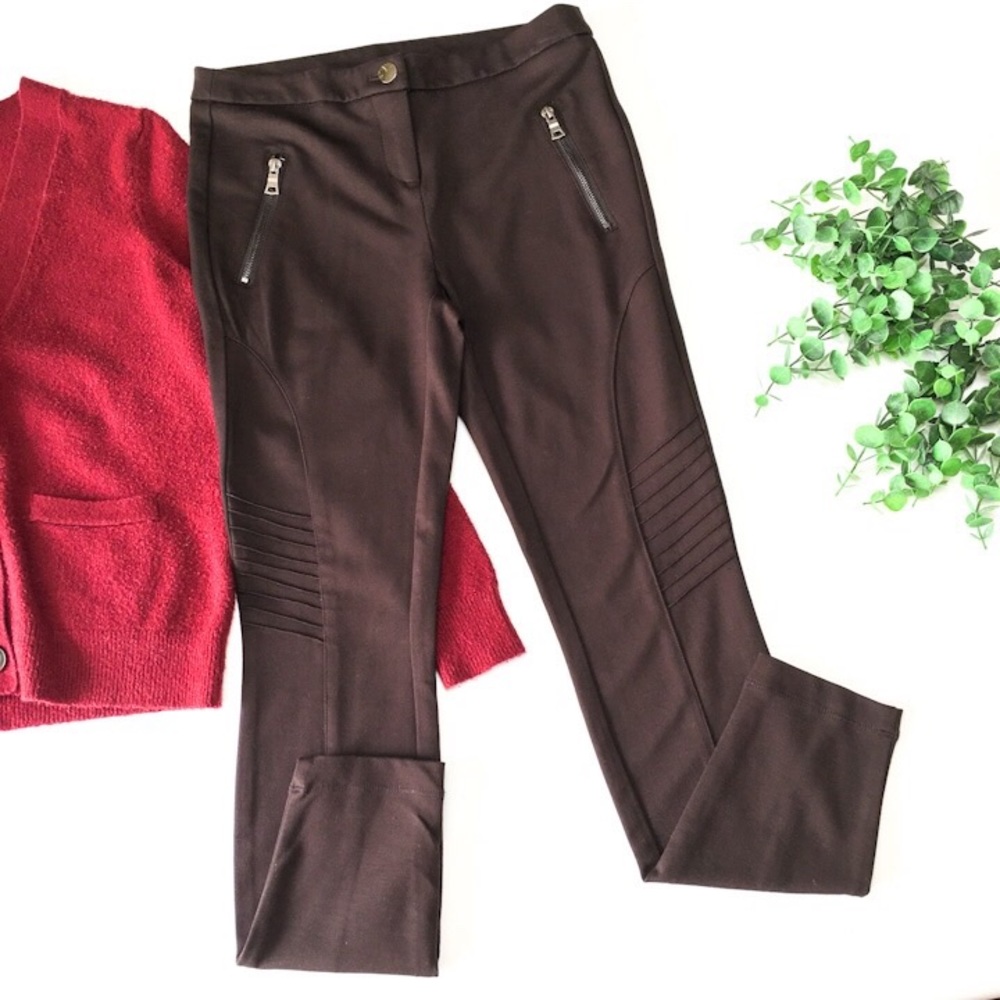 Adrienne Vittadini Jeggings Leggings Ribs Zippers